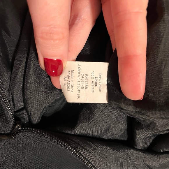 J Crew Black Scalloped Fit Flare Dress - Picture 5 of 5